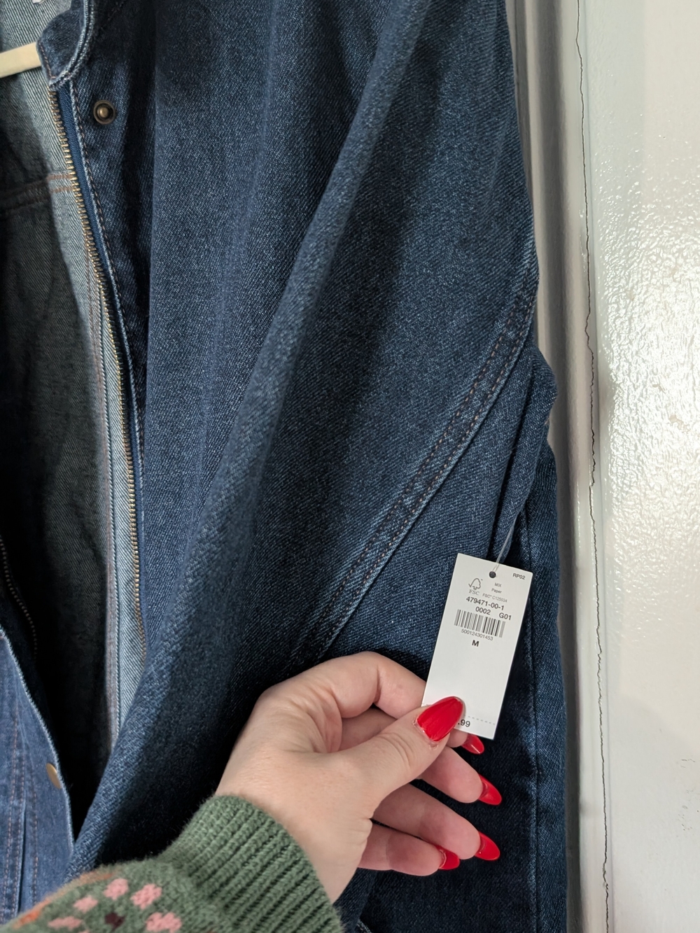 Old Navy Dark Denim Chore Coat - M - Picture 3 of 5